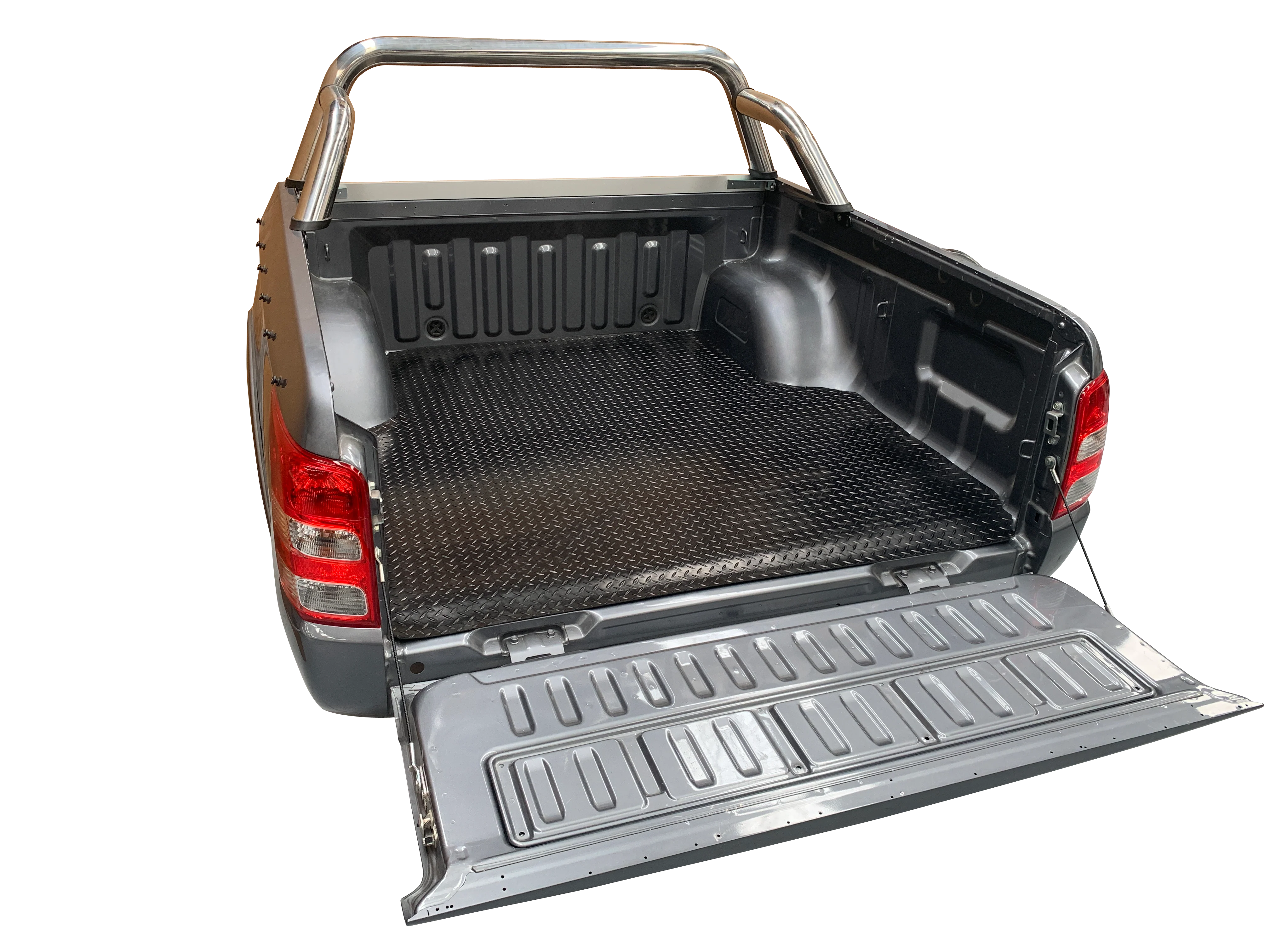 Checker Plate Rubber Ute Mat To Fit GWM Cannon Dual Cab (2020 to Current) - Suits Spray On Liner Or No Liner - Image 3