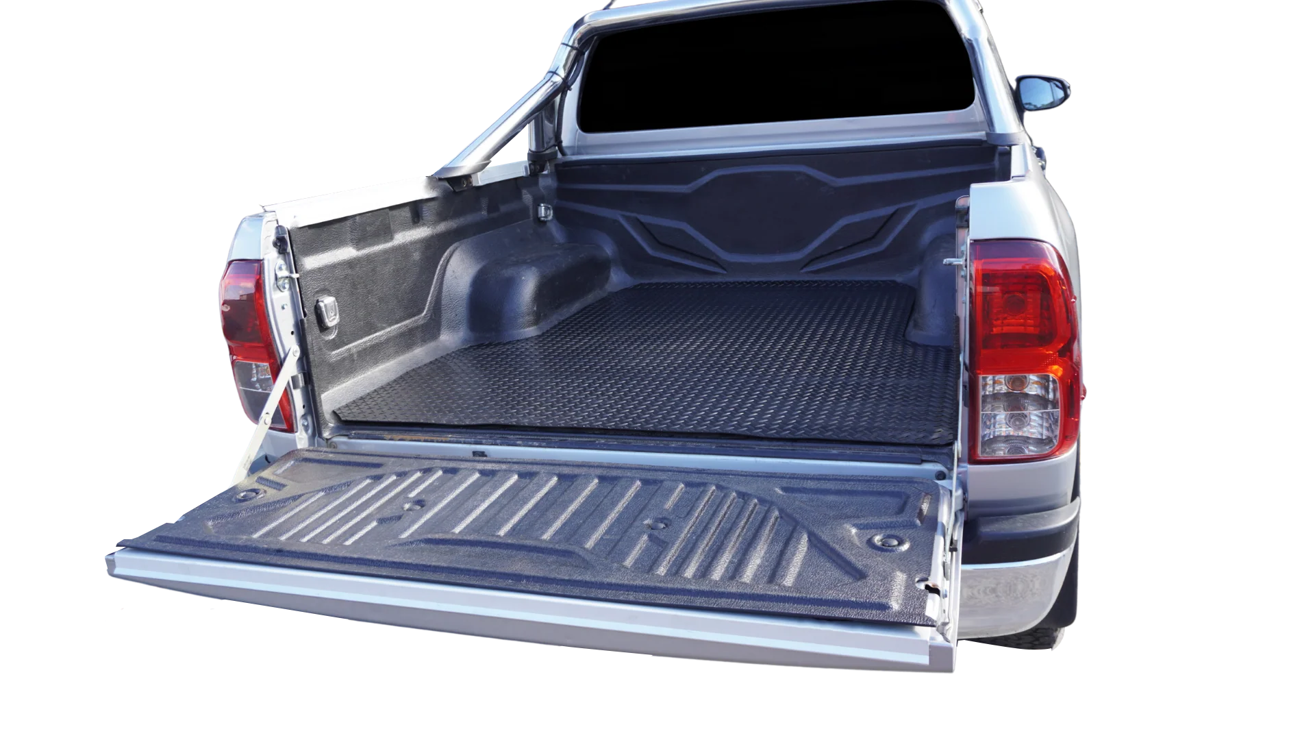 Checker Plate Rubber Ute Mat To Fit Ford Next Gen Ranger Dual Cab Fitted with Factory Plastic Tub Liner (July 2022 to Current) - Image 3
