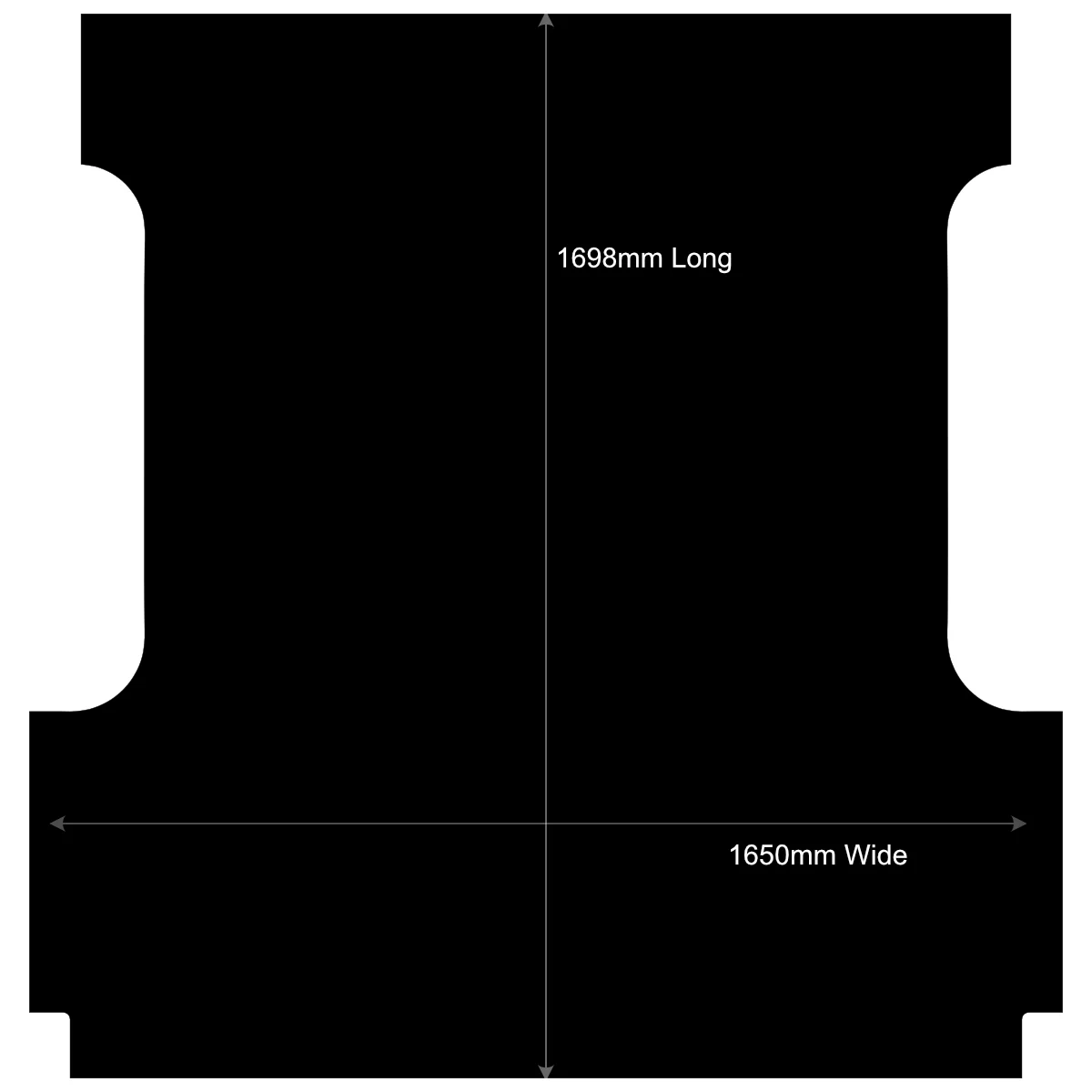 Rubber Ute Mat to suit Ford F150 5.5 ft Bed 2015 to 2023 - Suits Spray On Liner Or No Liner - Image 2