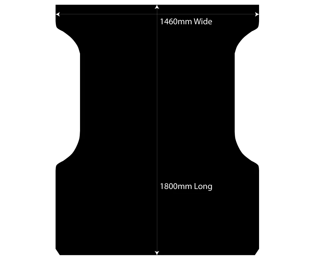 Heavy Duty Rubber Matting to fit LDV Mega Tub 2017-Current - Fitted With Factory Spray On Liner Or No Liner - Image 3
