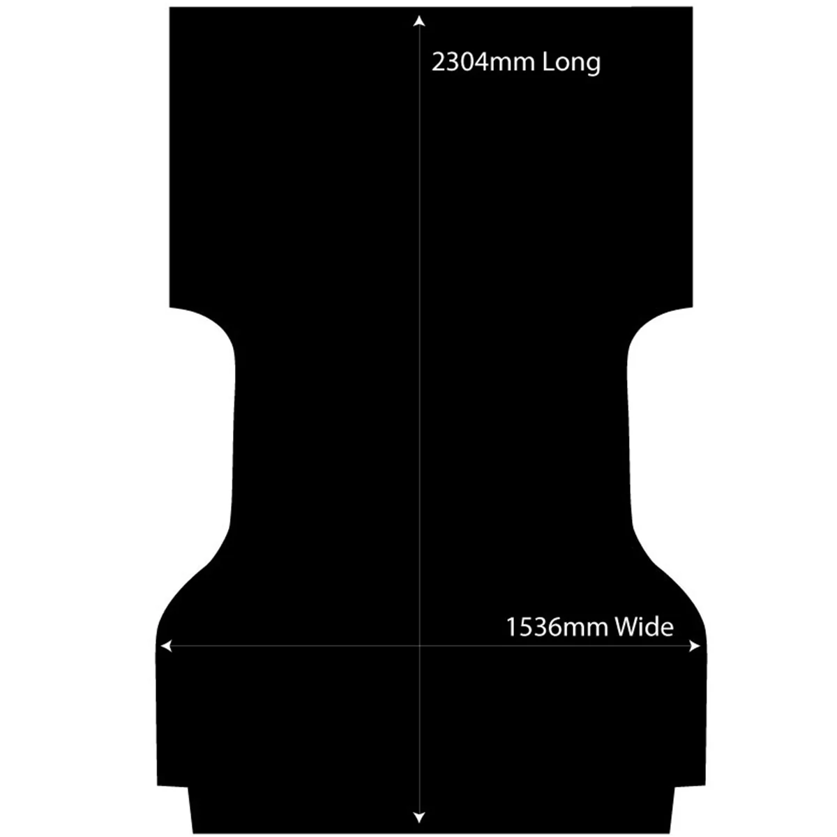 Rubber Ute Tub Mat to suit Mazda BT50 Single Cab  November 2011 to September 2020 - Suits Spray On Liner Or No Liner - Image 2