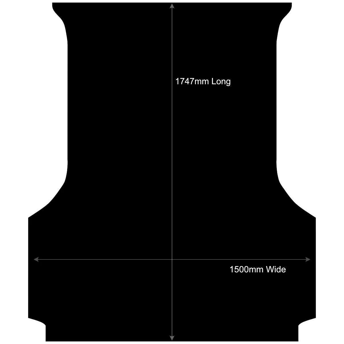 Rubber Ute Mat to fit Mitsubishi MV Triton Club Cab March 2024 to Current - Fitted with Factory Plastic Tub Liner - Image 2