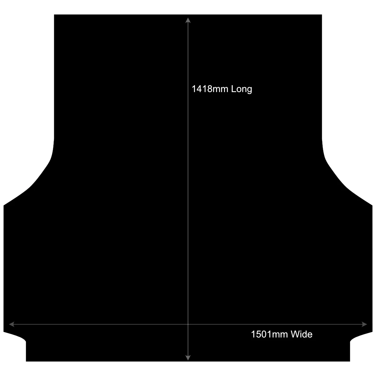 Rubber Ute Mat to fit Mitsubishi MV Triton Dual Cab March 2024 to Current - Fitted with Factory Plastic Tub Liner - Image 2
