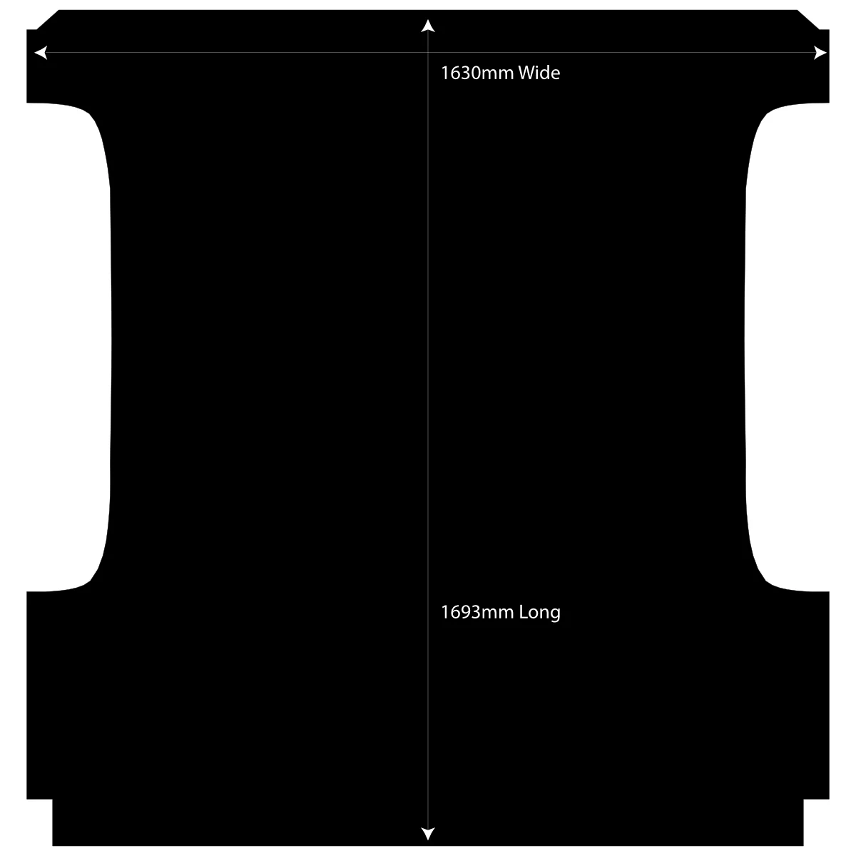 Rubber Ute Mat to fit Ram 1500 DS Classic Crew Cab 5 Foot 7" 2018 to Current - Suits Spray On Liner Or No Liner - Image 2