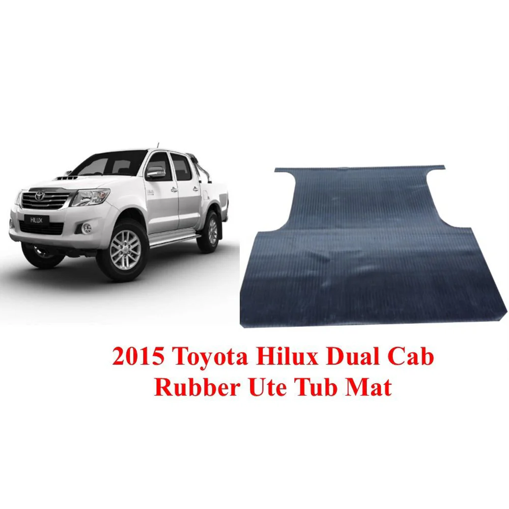 Rubber Ute Mat to fit Toyota Hilux Dual Cab 2015-November 2025 (A-Deck and J-Deck) - Suits Spray On Liner Or No Liner - Image 3