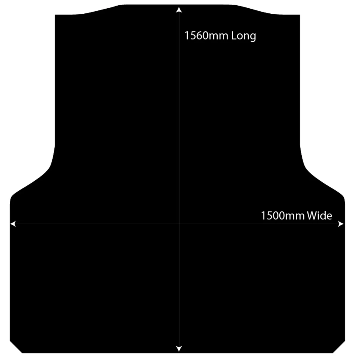 Rubber Ute Mat to suit Mazda BT50 TF Dual Cab Suits Spray On Liner Or No Liner October 2020 to Current - Image 2