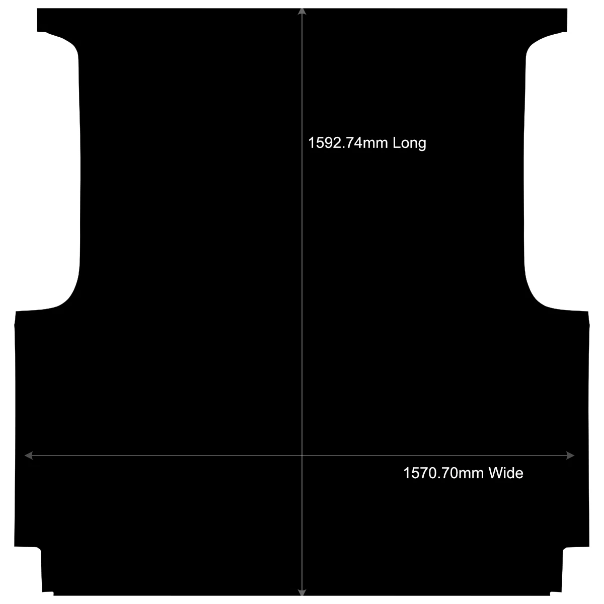 Rubber Ute Mat to suit Mercedes X-Class Dual Cab suits Spray On Liner Or No Liner 2018 to Current - Image 2