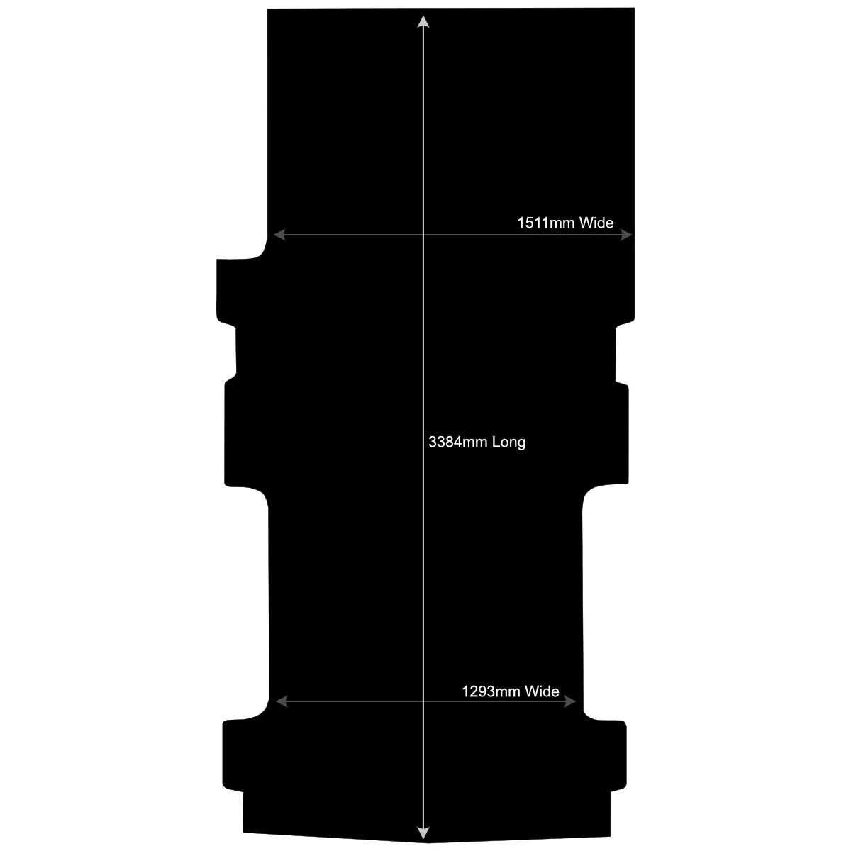 Rubber Van Mat to fit Ford Transit 350L LWB With Passenger Door Step 2014 to Current - Image 2