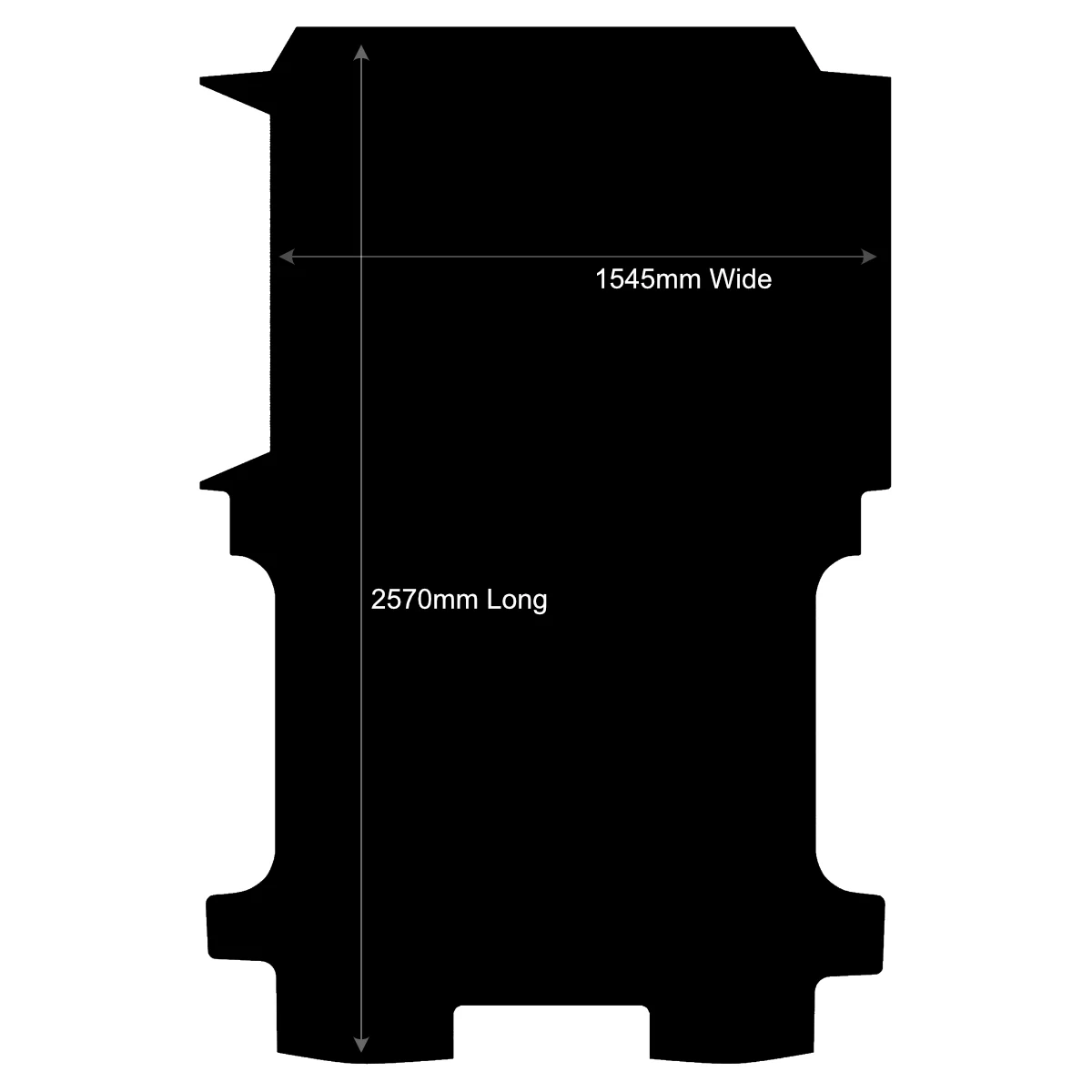 Rubber Van Mat to fit Ford Transit Van SWB - 1 Side Door (September 2024 - Current) - Image 2