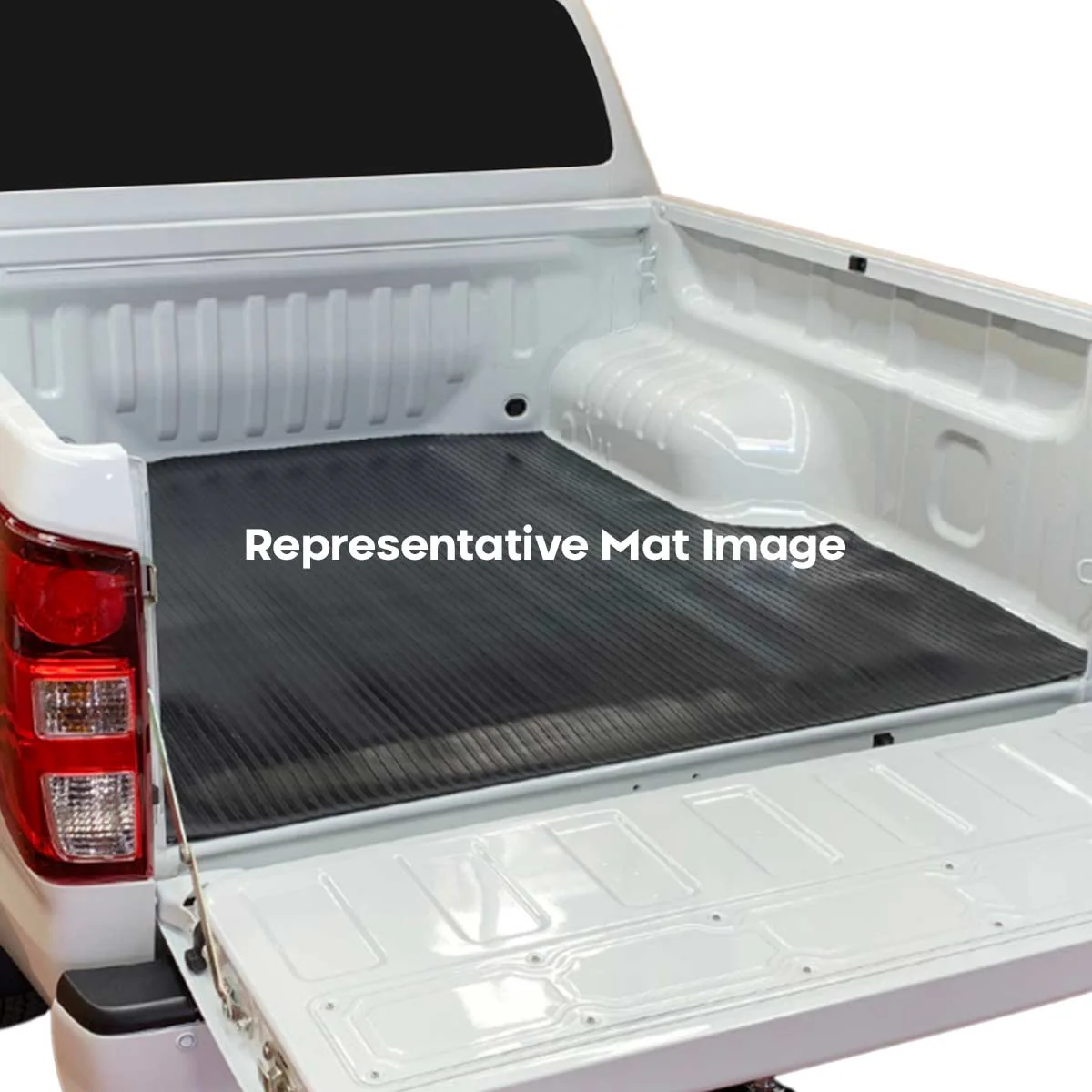 Rubber Ute Mat to fit Ssangyong Musso LWB Dual Cab 2018 to Current - Fitted with Factory Plastic Tub Liner - Image 5
